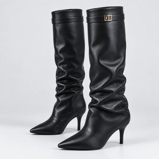 Bottes mi-molet talon aiguille